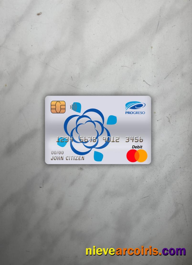 Dominican Republic Progreso bank master debit card photolook